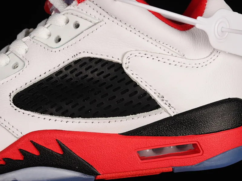 All categories Air Jordan Jordan series basketball shoes Air Jordan 5 Air Jordan 5 Low "Fire Red" AJ5 Joe 5 classic white and red low-top basketball shoes 314338-101